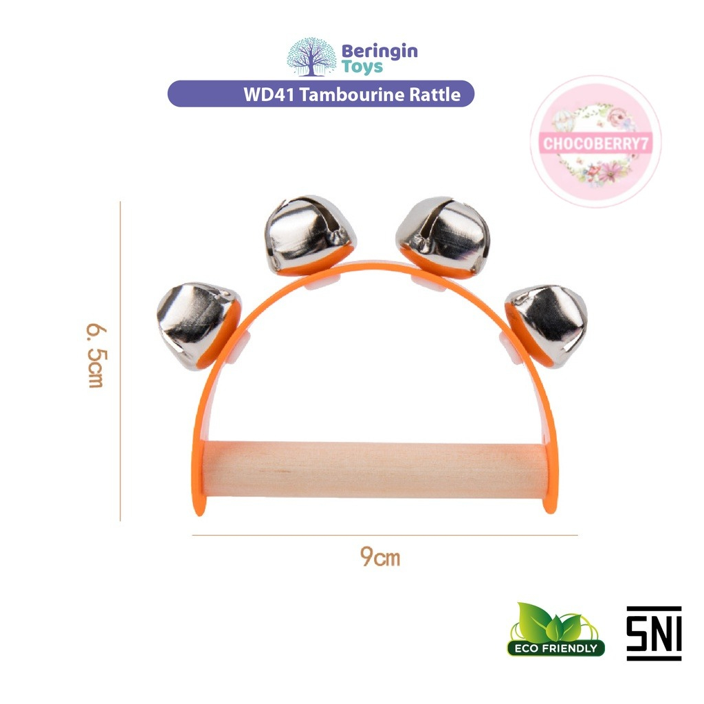 Beringin Toys Tambourine Rattle Mainan Edukasi Anak WD41 Alat Musik Tamborin Mainan Musik Anak