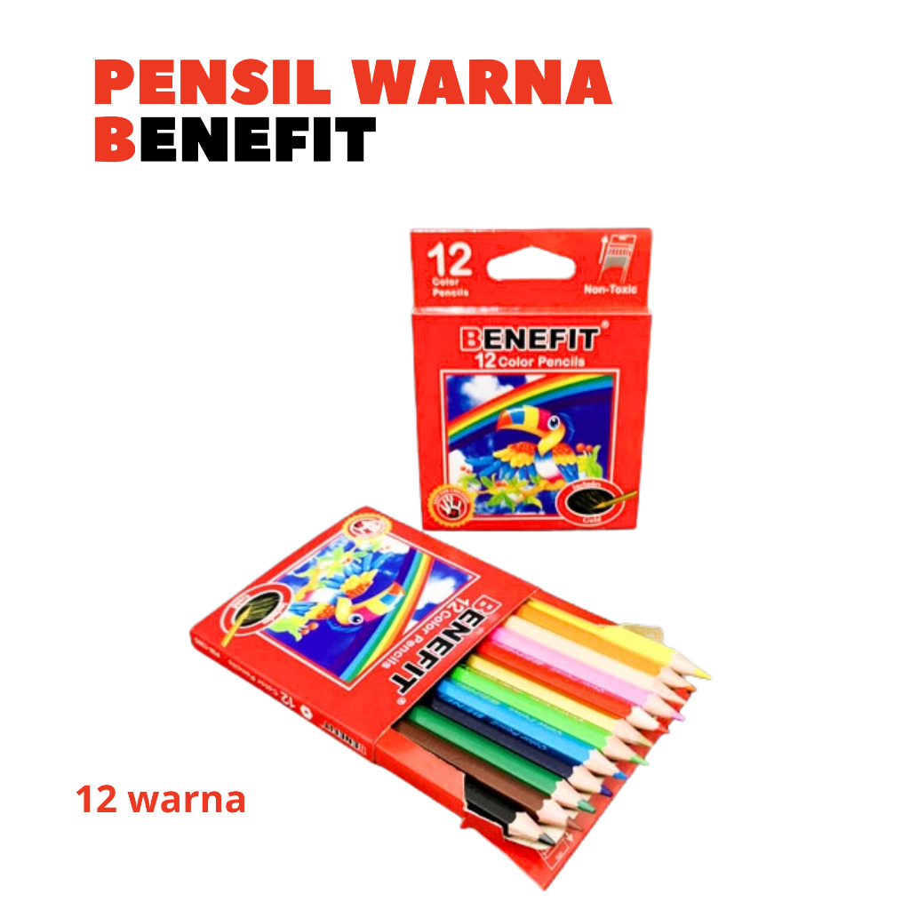 

Pensil Warna Benefit 12W Pendek PW-1205