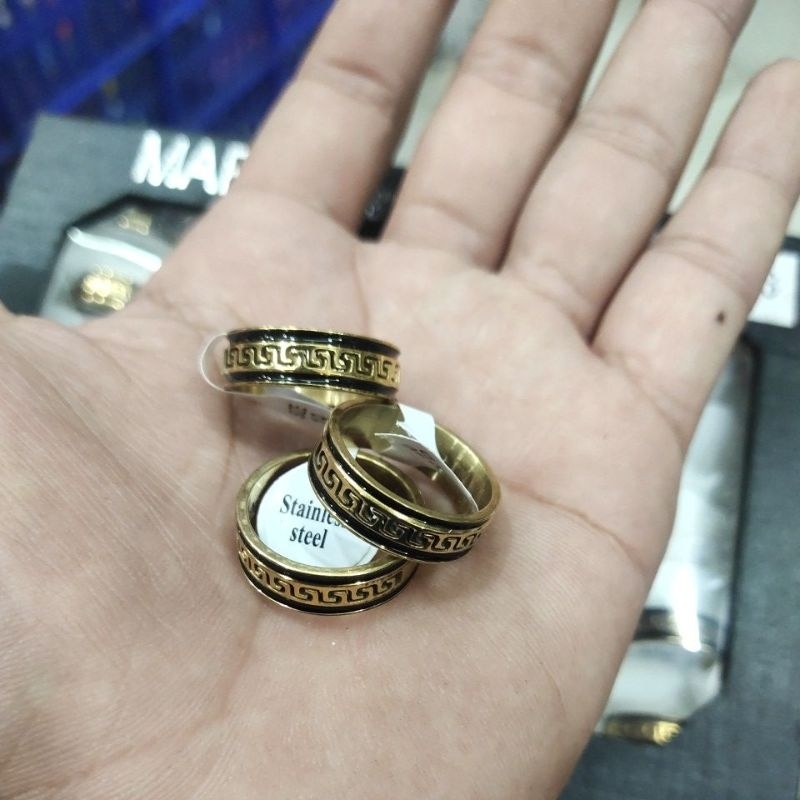 Termurah Terbaru cincin titanium tribal Gold Tidak karat 1box isi 36pcs