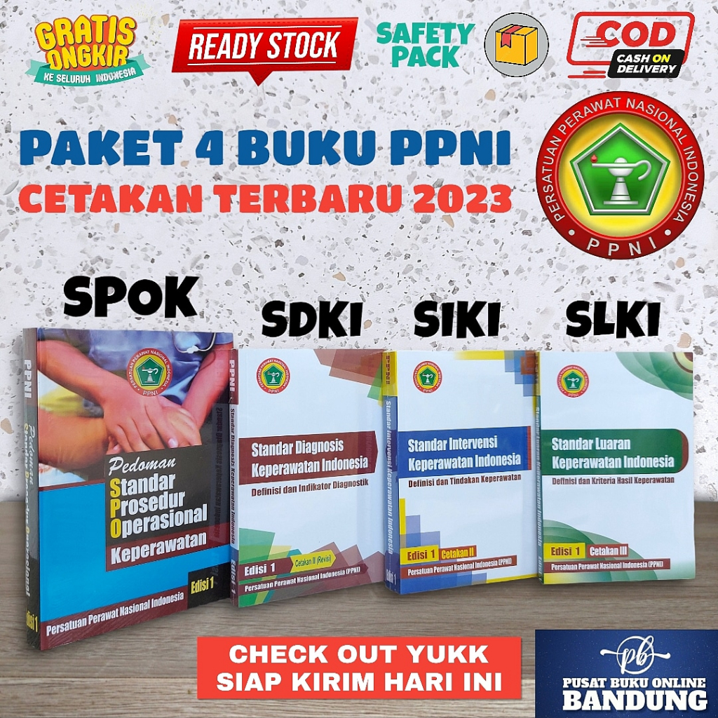 PAKET 4S PPNI SDKI SLKI SIKI SPOK ASUHAN KEPERAWATAN ORIGINAL NANDA NIC NOC SDKI SLKI SIKI