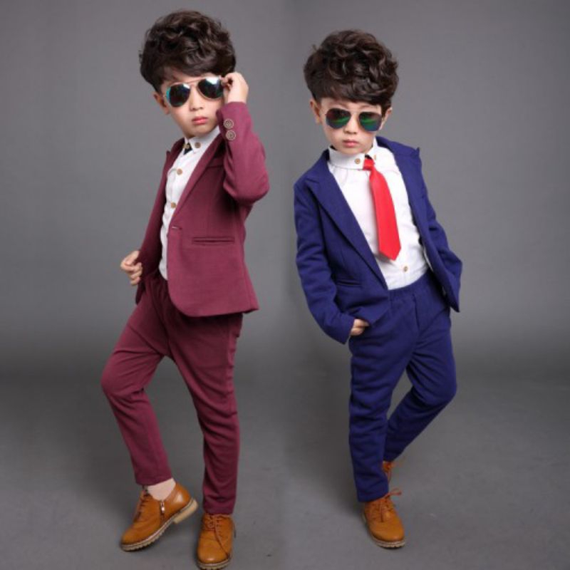 Setelan Jas Blazer Anak Formal Pria Usia 2-13Thn/Setelan Blazer Wisuda Anak