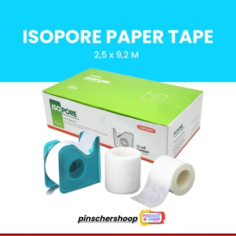 ISOPORE PLESTER KERTAS MEDICAL 2,5 x 9,2 M PAPER TAPE SEJENIS MICROPORE SATUAN