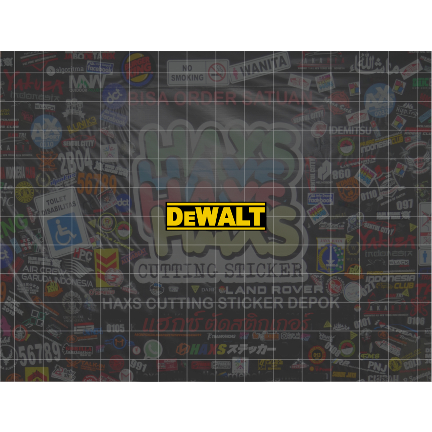 Cutting Sticker Dewalt Ukuran 3.5 Cm Untuk Perkakas