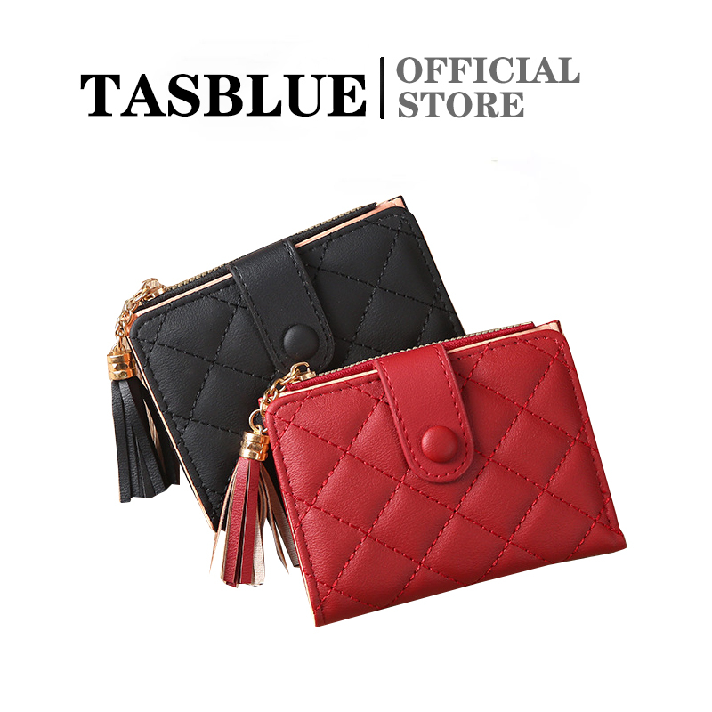 TASBLUE Dompet Kulit Wanita Kecil Fashion Korea Dompet Kulit Wanita Kecil 2061 Dompet Wanita Sederhana Dompet Lipat Dompet Wanita