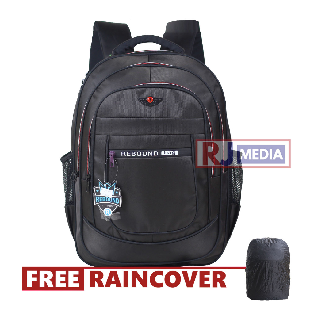 Tas Pria Rebound bag Coklat Ransel Kerja Cowok Tebal Tas Laptop Gendong Pria Murah Polos Ransel Pria Kerja Free Raincover