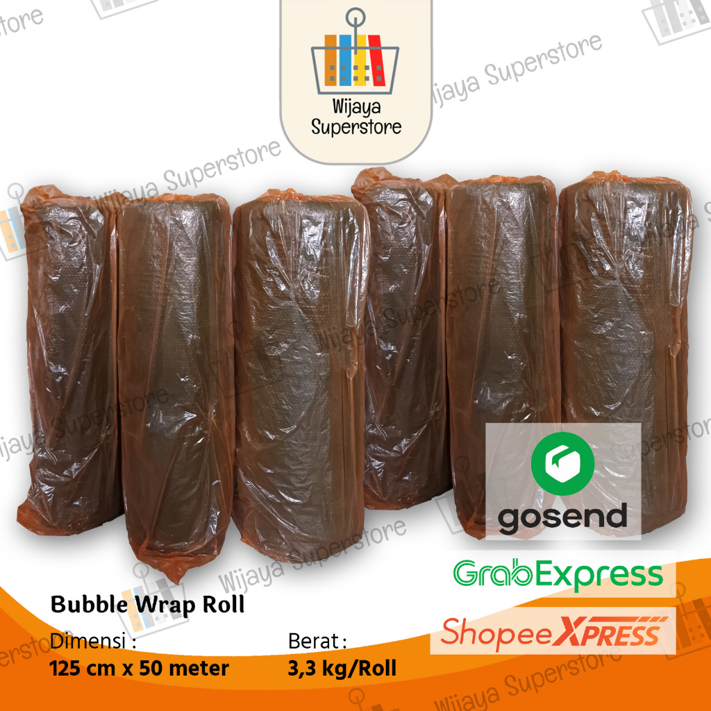 

Bubble Wrap 3,3 Kg Roll Hitam Ukuran 1,25 M x 50 M - Plastic Wrapping Premium Quality Termurah