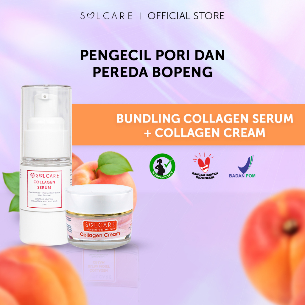 [COD] Solcare Bundling Grosir Collagen Pore Minimizer Serum &amp; Solcare Collagen Ultra Moist Cream