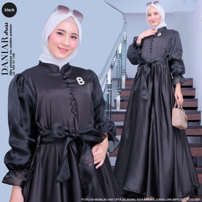 GAMIS MAXMARA PREMIUM VARIASI KANCING/DANIARA DRESS MIX ORGANZA/DRESS POLOS TERBARU/FASHION MUSLIM WANITA/FAR MOSLEMSTORE