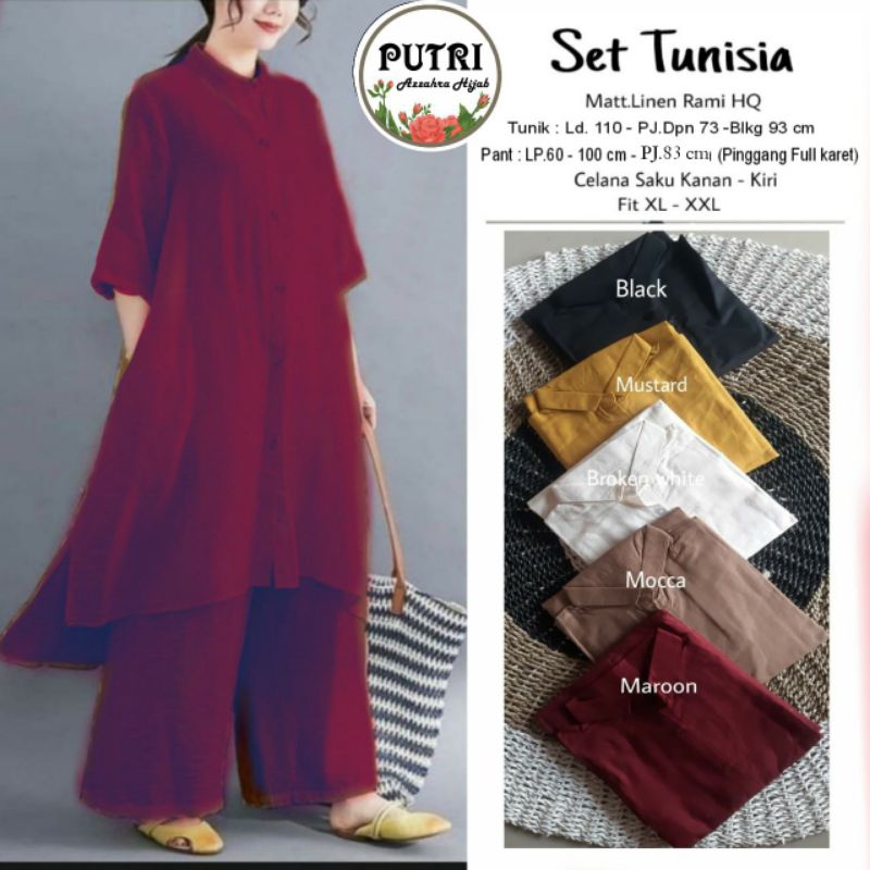 SET TUNISIA SETELAN BAJU WANITA