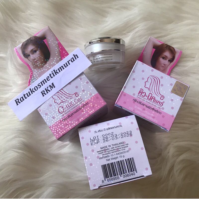 [READY] Q NIC CARE QNIC UNDERARM WHITENING CREAM PEMUTIH KETI DAN SELENGKI 15GR