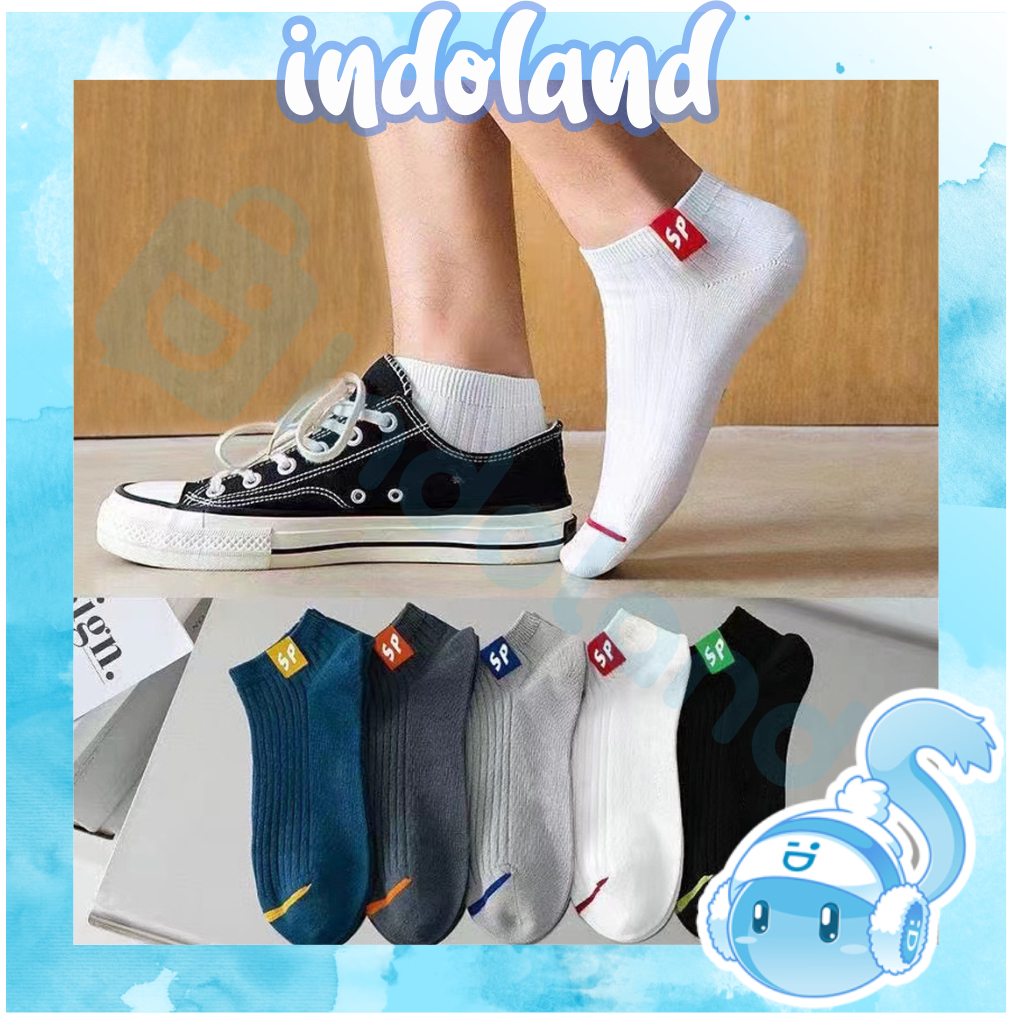 ☀ INDOLAND ☀  Kaos Kaki polos Import Korea / Kaos Kaki Motif hipster Cewek Cowok KK141