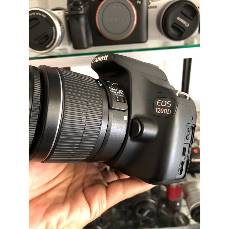 kamera canon eos dslr 1200d lensa kit 18-55 full efek siap pakai