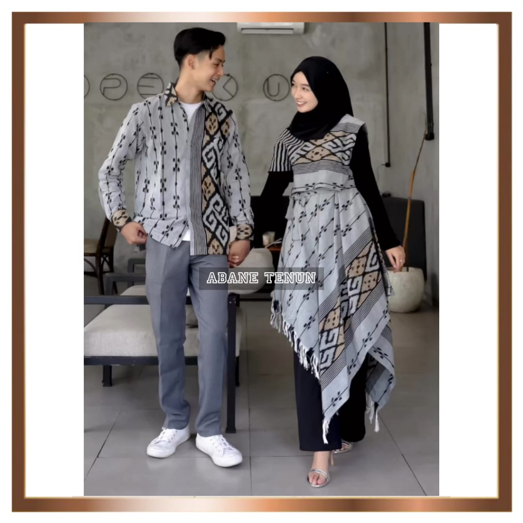 BAJU TENUN COUPLE PASANGAN SEIRA DRESS TENUN COUPLE KONDANGAN