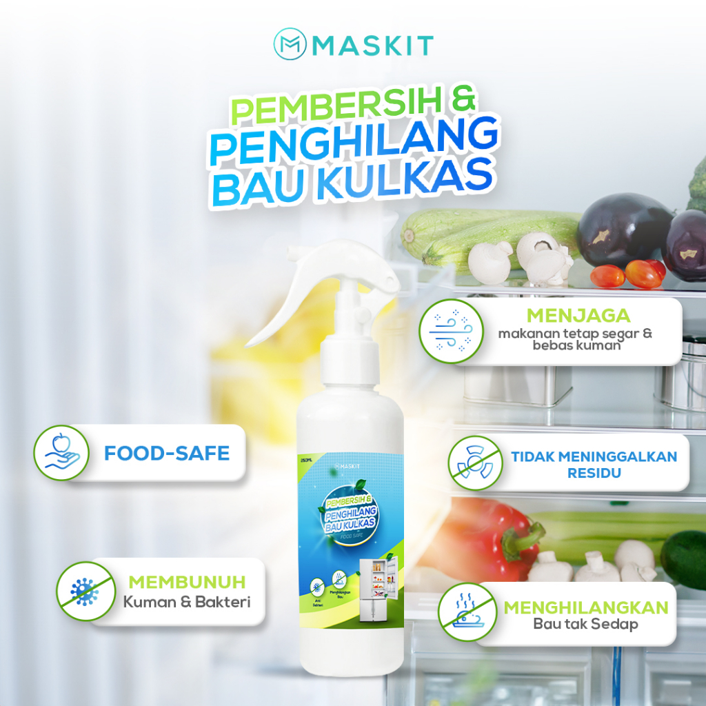 Pembersih & Penghilang Bau Kulkas Freezer Refrigerator Maskit