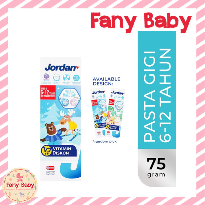 JORDAN KIDS TOOTHPASTE NEW PERMANENT TEETH STEP 2 [ 6-12 YEARS ] 75G