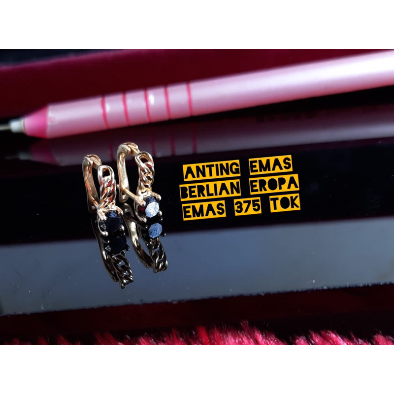 Anting Tusuk Emas Berlian Eropa