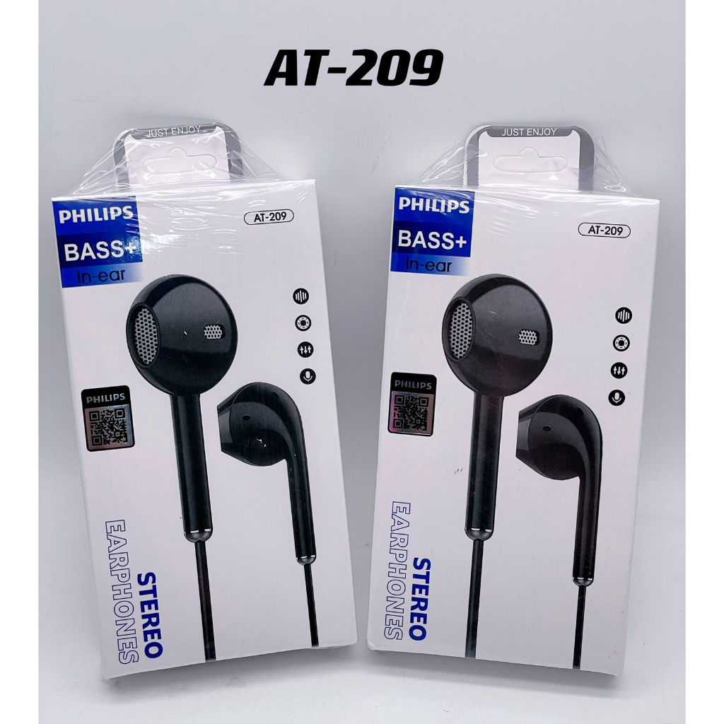 HF HEADSET PHILIPS AT-209 SUPER BASS PACKING IMPORT