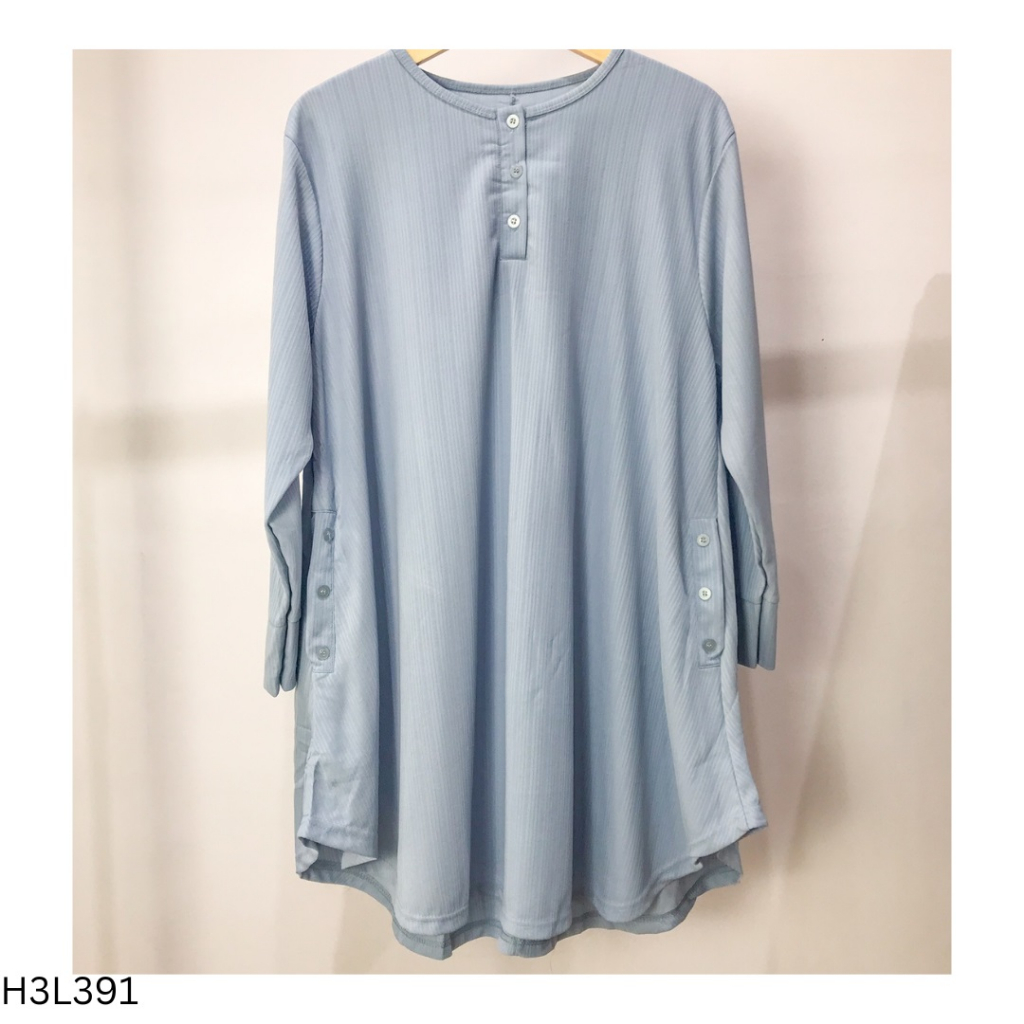 Blouse Wanita Jumbo Big Size LD 120cm Bahan Knit Kancing Depan Terbaru