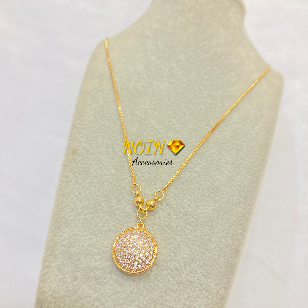 [NOIN] Kalung Koye Permata Lapis Emas 18K Aksesoris Wanita KLE-005
