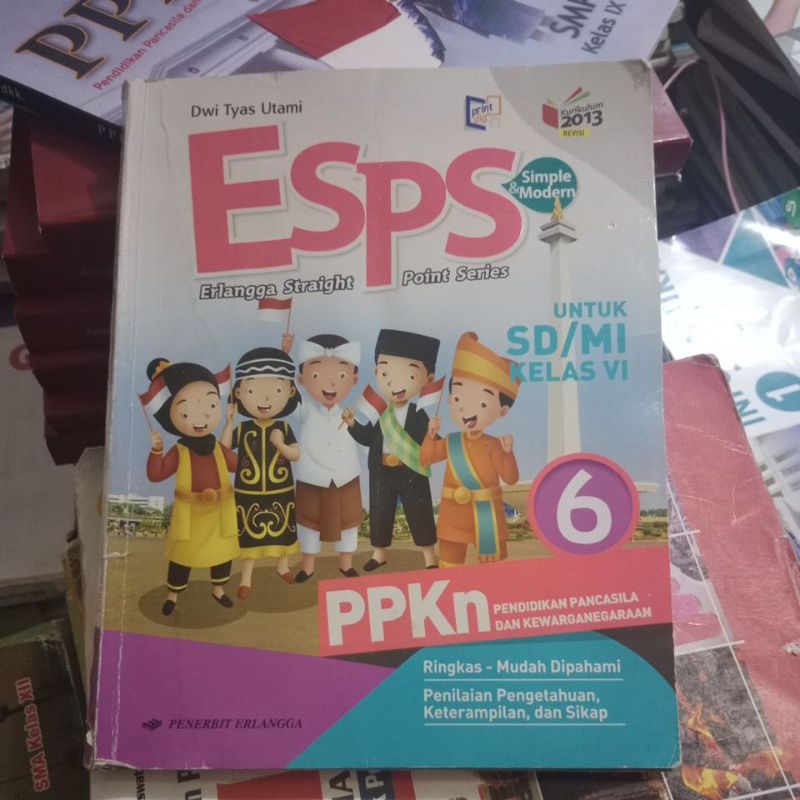 buku esps PPKn SD kelas 6 penerbit erlangga