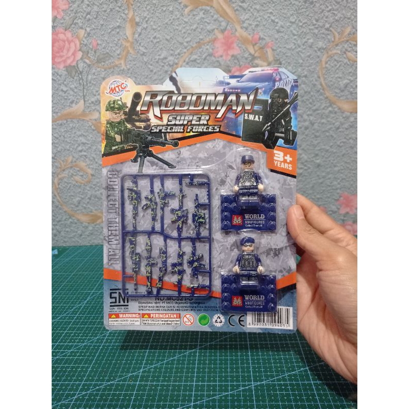 Mainan Anak Figure Tentara Roboman SWAT Super Special Force Mainan Figure Tentara Legoo isi 2 pcs