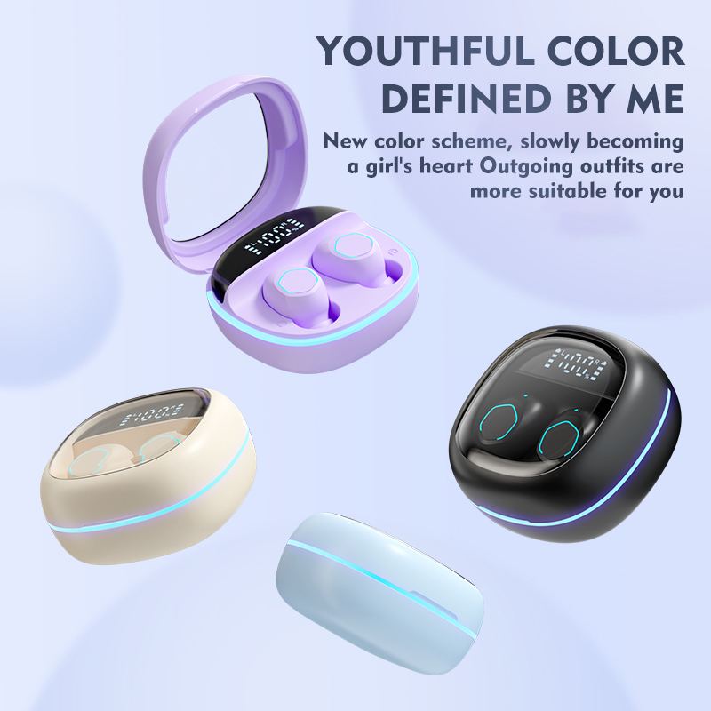 【COD】Viqoo Macaron Wireless Earphones Waterproof Hifi Stereo Sound Mini Earbuds Bluetooth 5.3 Noise Cancelling Headphones With Led Display-EP01