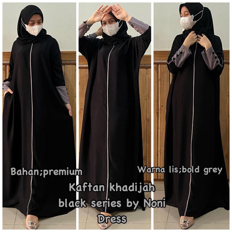 Daster Arab Noni KHADIJAH Maxi Dress Kaftan Gamis TWILL