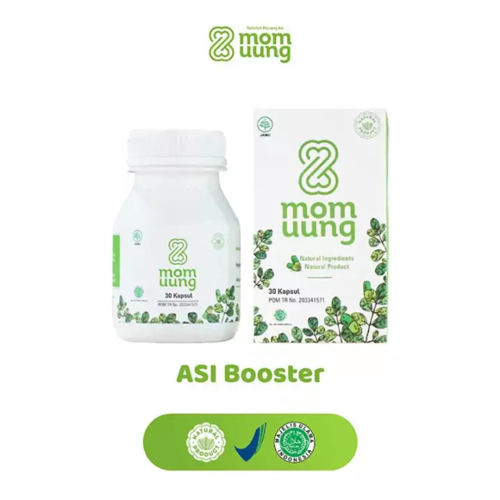 KELORCAP MOM UUNG BOOSTER ASI PELANCAR ASI 30 60 KAPSUL HALAL BPOM HERBAL