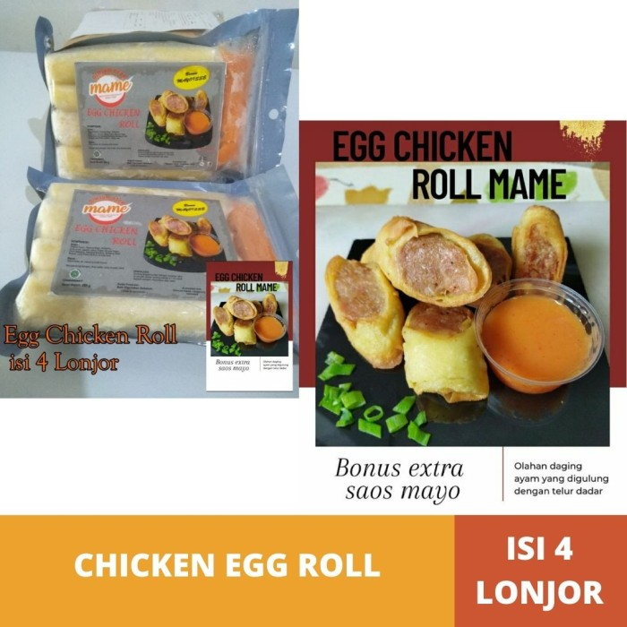 

Egg Roll Bento Frozen Egg Chicken Roll| Chicken Roll Isi 4Pcs Jumbo