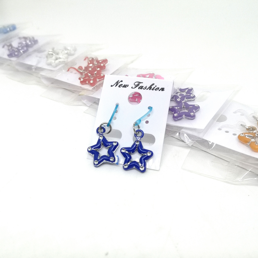 HARGA/12pasang, Anting Anak Anting Gantung Korea Plastik Anting