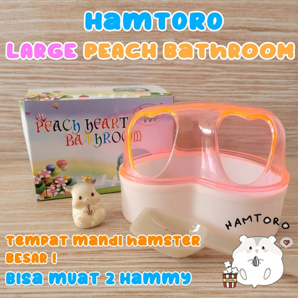 Hamtoro Large Peach Bathroom Tempat Mandi Main Hamster JUMBO