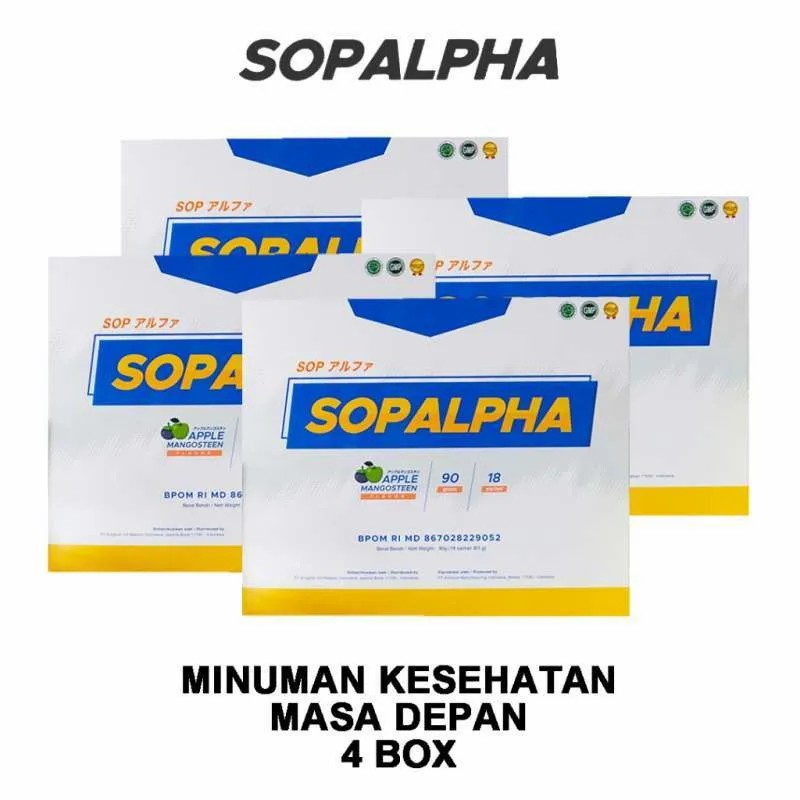 SOPALPHA 4 BOX Sop Alpha Suplemen Kesehatan Obat Jantung