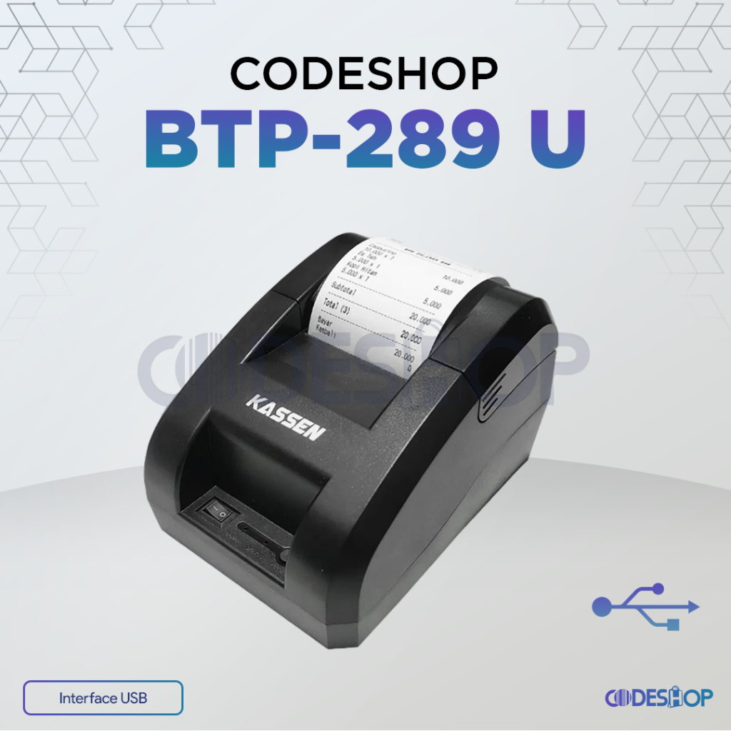 Printer Kasir Thermal KASSEN BTP-289 Cetak Struk Support Interface USB