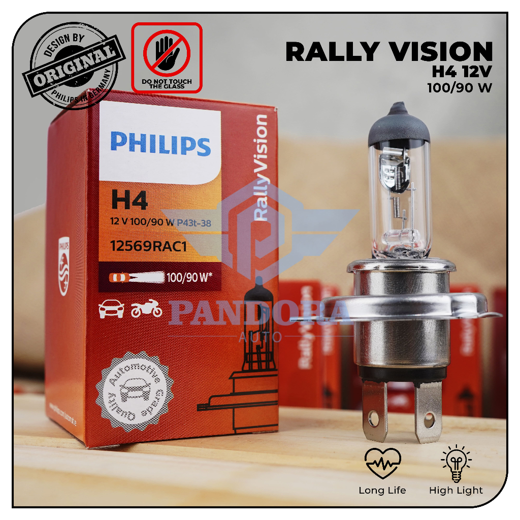 BOHLAM HALOGEN HEADLAMP PHILIPS H4 100/90W 12V WARM WHITE ORIGINAL