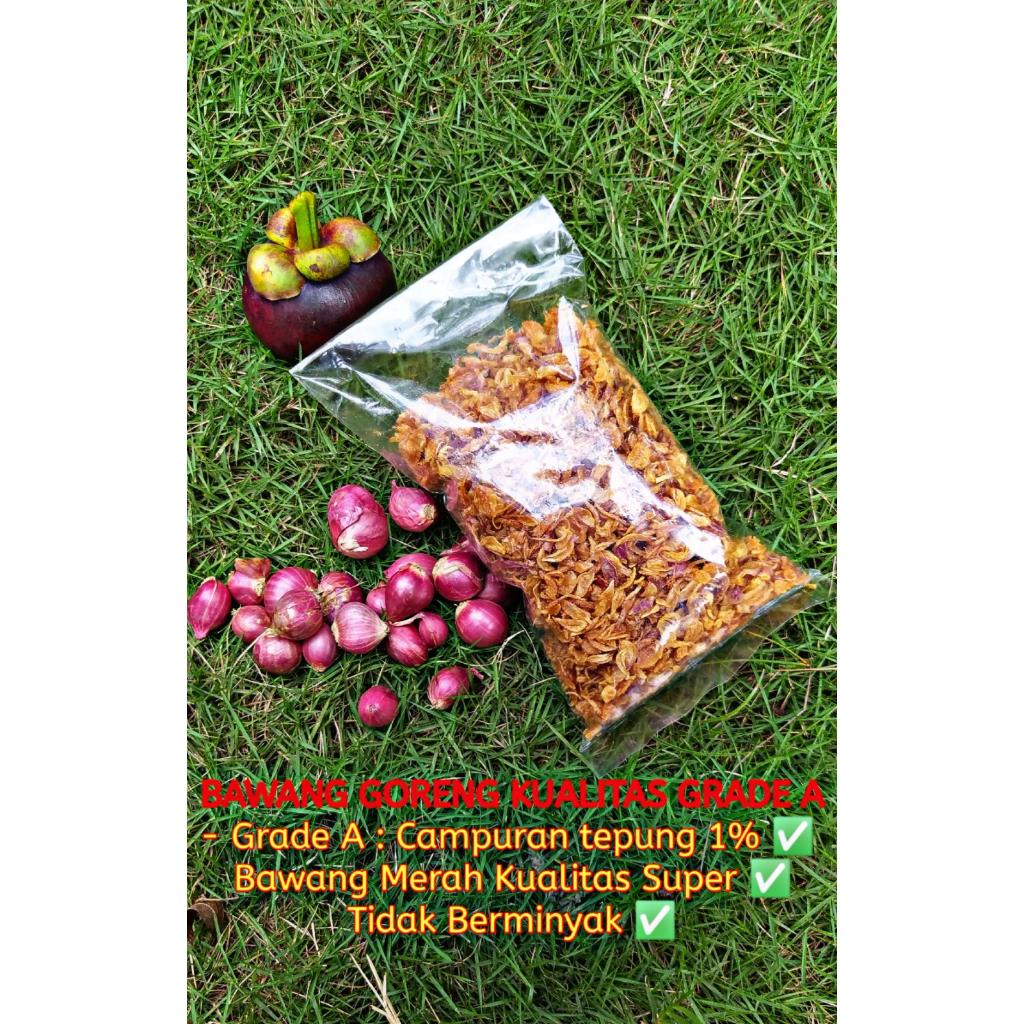 

Bawang Goreng / Brambang Goreng Kriuk 500 gr Asli Tanpa Bahan Campuran / AR