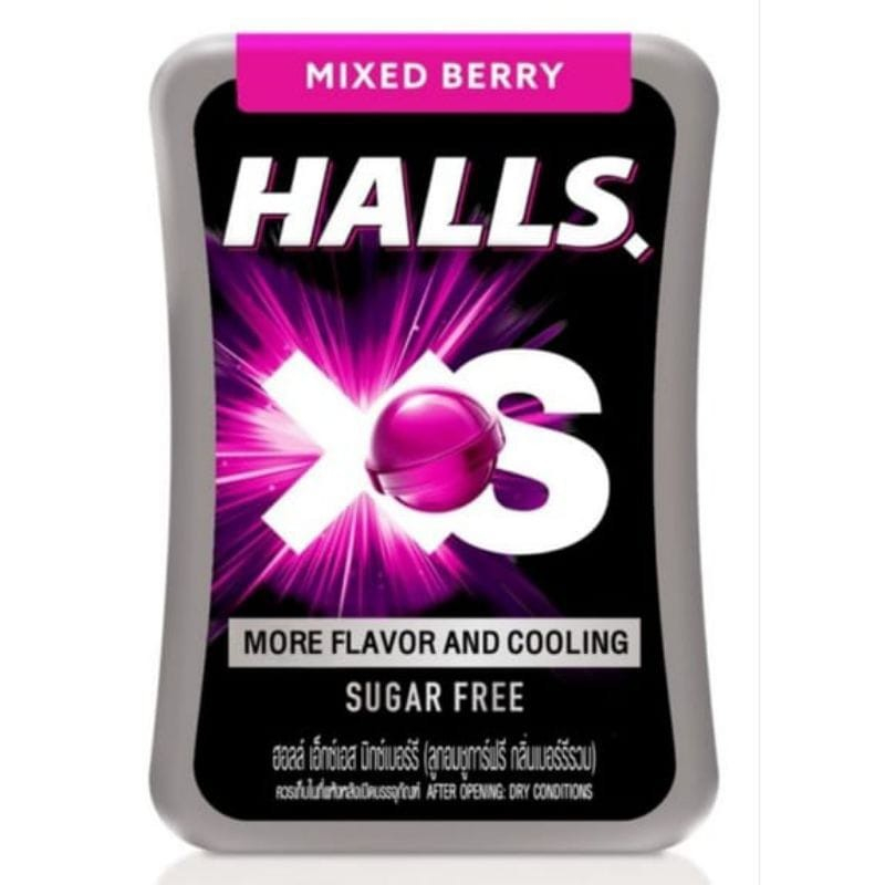 HALLS XS Sugar Free Candy Permen Bebas Gula Import