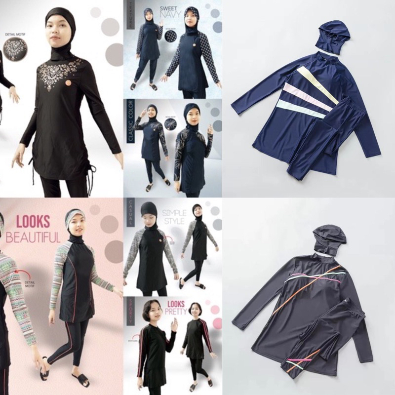 Baju renang muslim dewasa premium murah