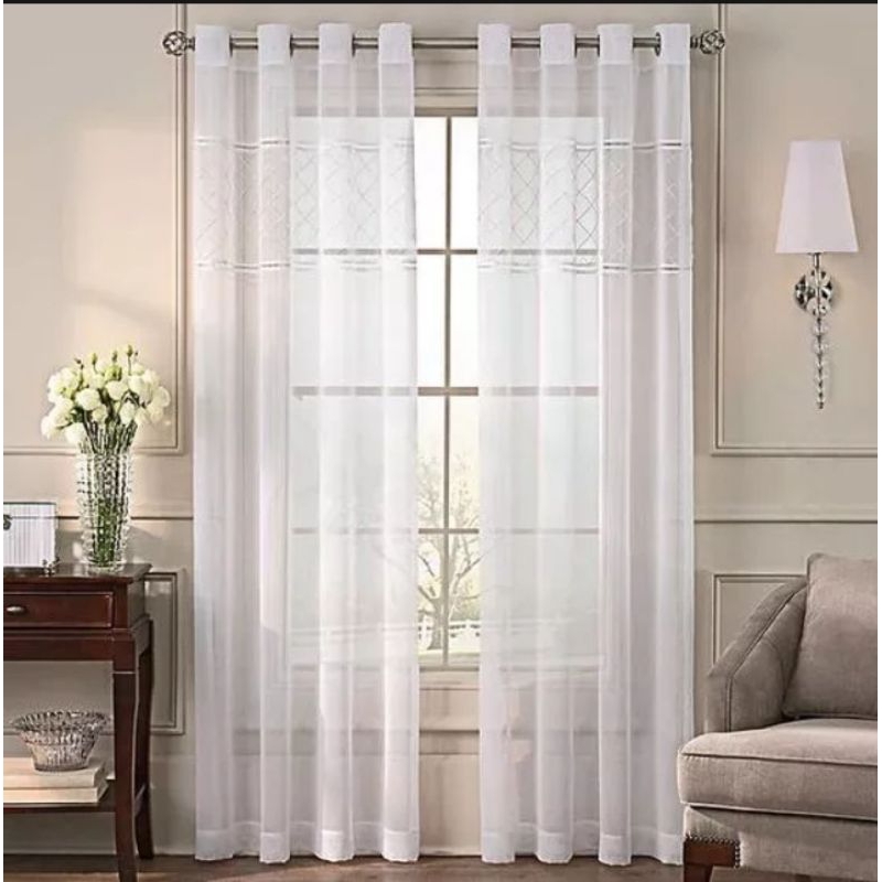 GORDEN JENDELA VITRASE POLOS MODEL RING SMOKRING/