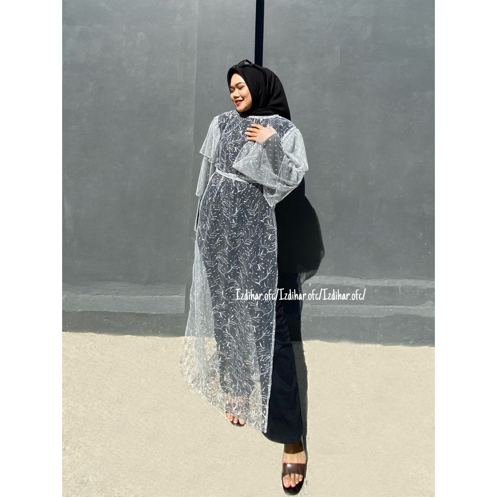 Lula Outer - outer lace / outer tile / outer panjang / outer brukat / outer tile kondangan / outer brokat kondangan / outer kondangan / Outer Swing Kekinian / Outer Size Besar / Outer Jumbo / Outfit Kondangan Hijab Kekinan