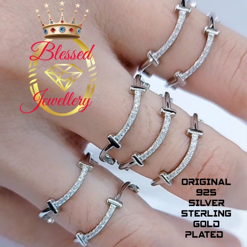 CINCIN PERAK ASLI 925 LAPIS EMAS