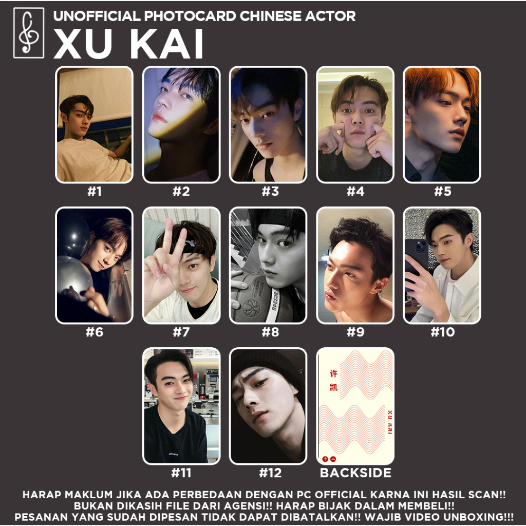 [CHINESE ACTOR] PHOTOCARD XU KAI FANMADE