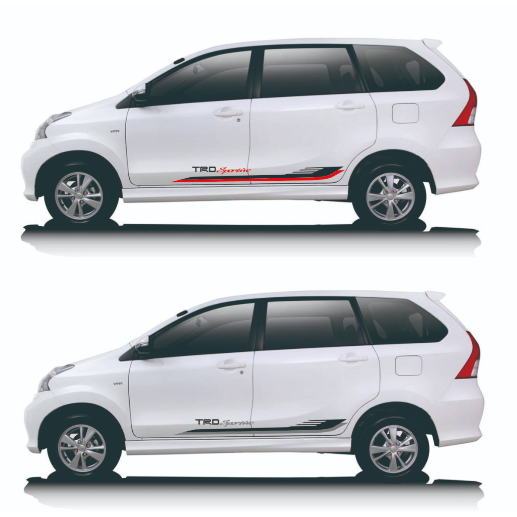 Stiker Mobil Avanza Trd Putih Silver Keren 2012 Sticker Body Samping Xenia Veloz 2010 terbaru Minima