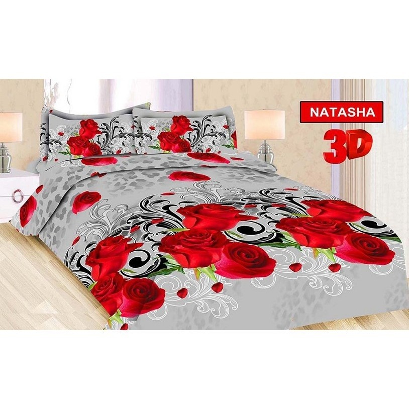 (1 Harga Dapat 2 Set Sprei) Sprei Bonita 3D Sorong Duo 2in1 2 in 1 Rumbai Rempel 120x200 Motif Khaya