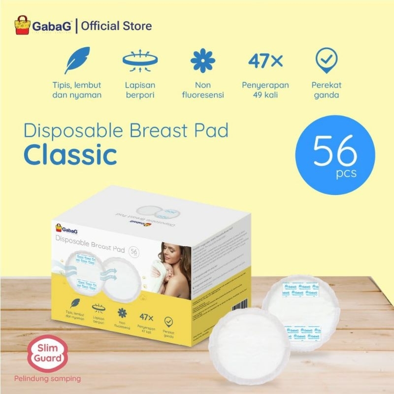 Gabag Disposable Breast Pad Penyerap ASI / Breastpad Classic Gabag