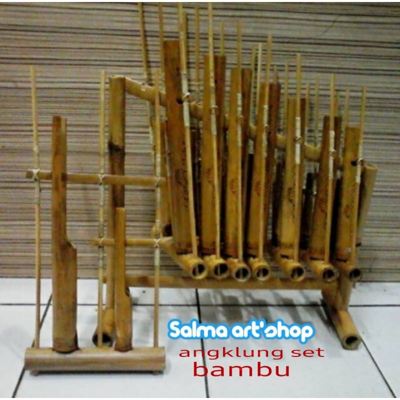 Angklung Set bambu 1 oktap,alat musik tradisional jawa barat untuk anak TK/SD/SMP,kesenian alat musi