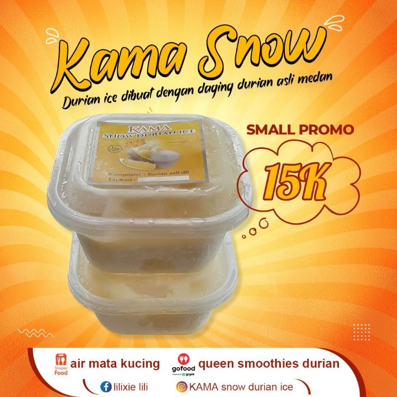

KAMA snow durian ice/rrasakan legitnya durian medan dlm snow durian ice