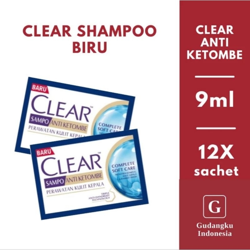 Shampo Clear Anti Ketombe Complete Soft Care 9 ml