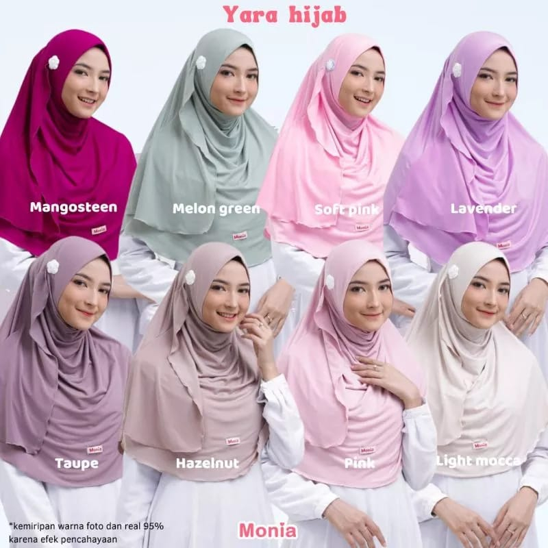 Jilbab instant Yara hijab size XL 11th-Dewasa by monia Hijab bahan Jersey