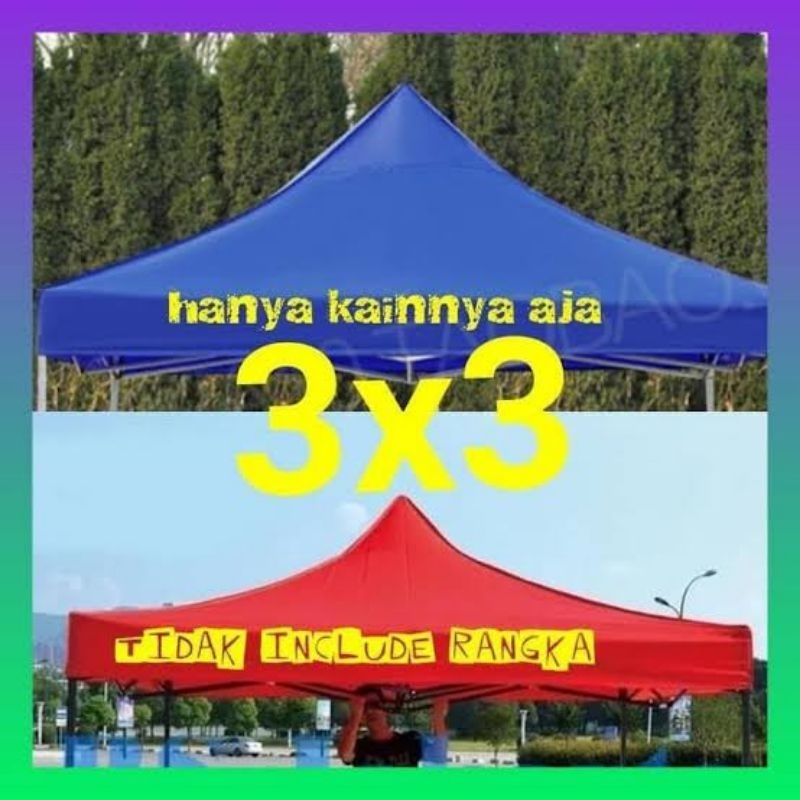 ATAP KAIN TENDA LIPAT 3X3 MURAH STAND