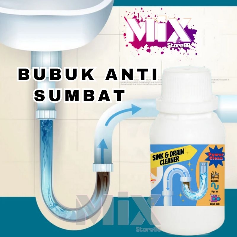 Anti Sumbat Bubuk Anti Sumbat Serbuk Anti Sumbat Saluran Air Pipa Power Clean Anti Mampet Ampuh